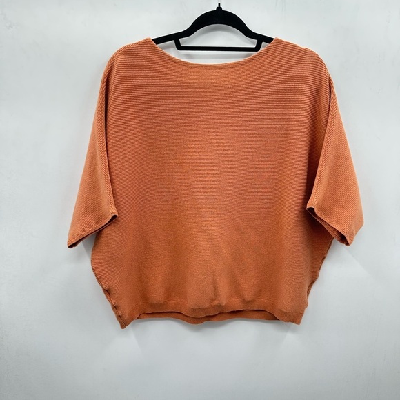 REVOLVE THE RESET L/XL Essential linen dolman sleeve rib woman oversized tunic - Picture 3 of 13